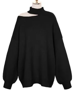 Winter Loose Autumn Elegant Knitted Warm Pullover Long Sleeve