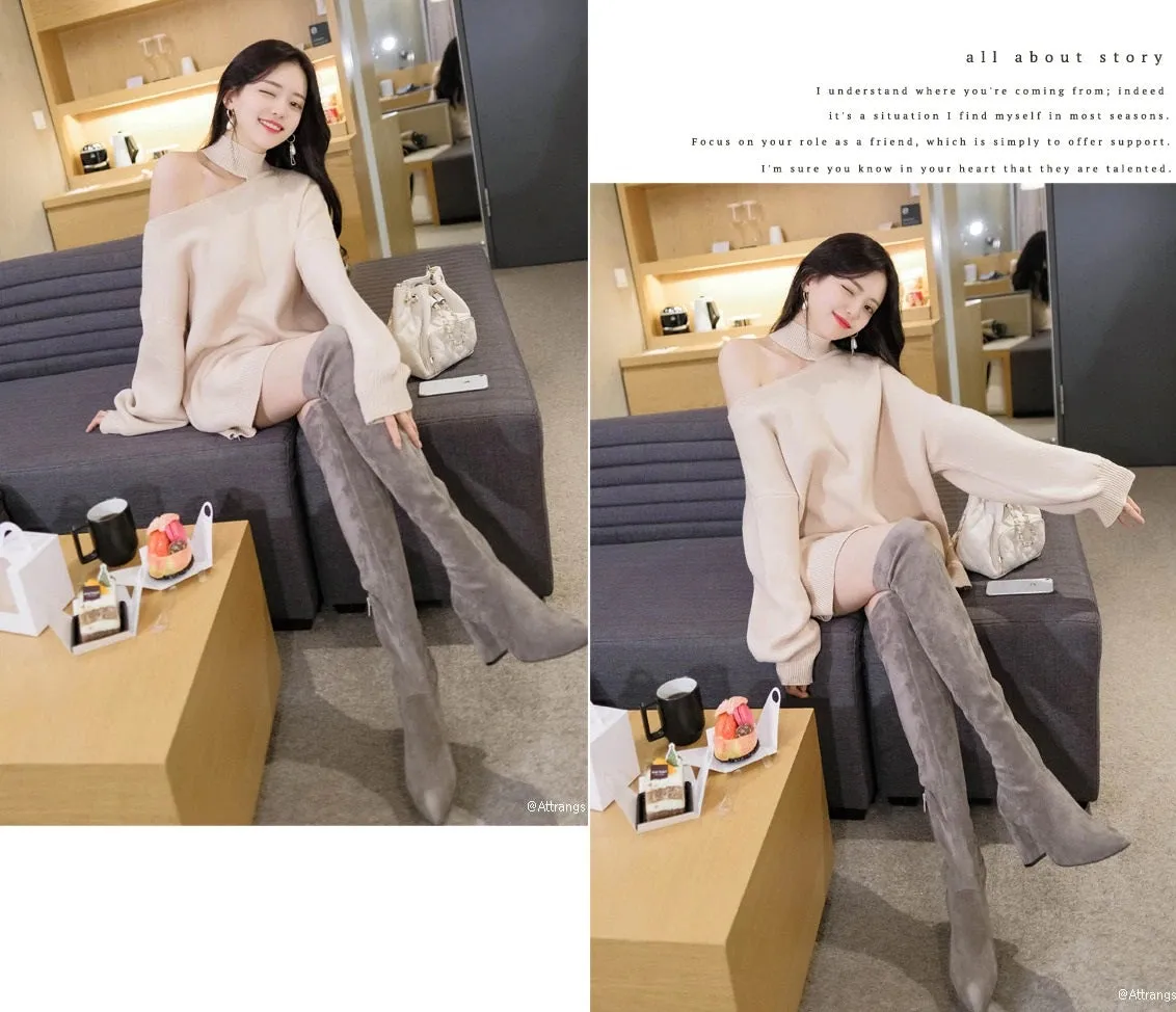 Winter Loose Autumn Elegant Knitted Warm Pullover Long Sleeve