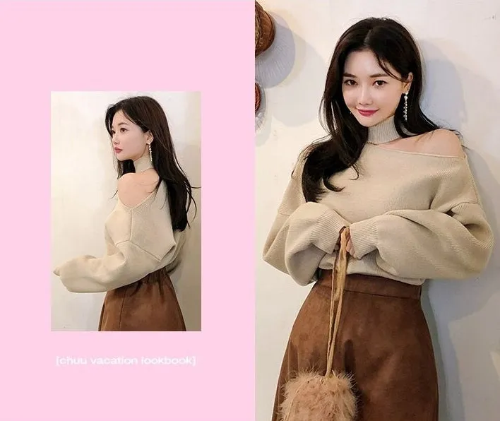 Winter Loose Autumn Elegant Knitted Warm Pullover Long Sleeve