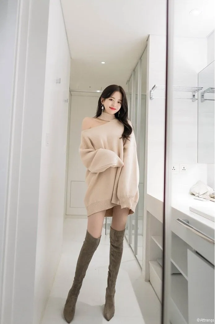 Winter Loose Autumn Elegant Knitted Warm Pullover Long Sleeve