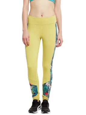 Women Yellow Solid Legging
